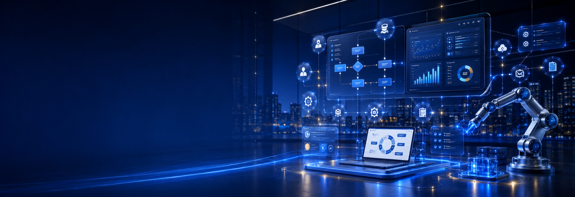 Business automation solutions improving workflow efficiency and productivity